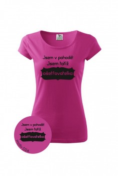 Tričko pro zdravotní sestřičku D24 růžové XXL dámské