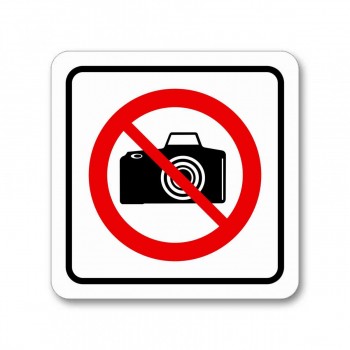 Piktogram zákaz fotografování barevná samolepka