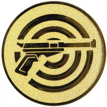 Emblém střelba pistole zlato 25 mm