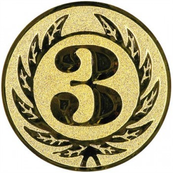 Emblém 3. místo zlato 25 mm