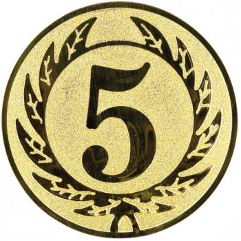 Emblém 5. místo zlato 25 mm