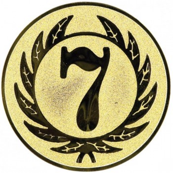 Emblém 7. místo zlato 25 mm