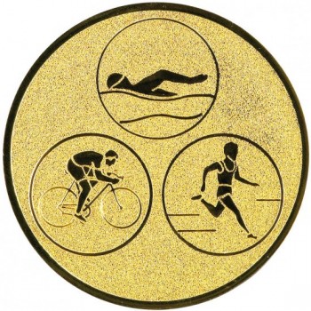 Emblém triatlon zlato 25 mm
