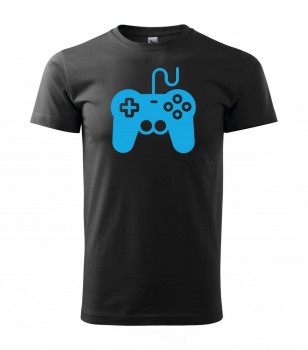 Tričko pro hráče H01 černé se sv. modrým potiskem XL pánské