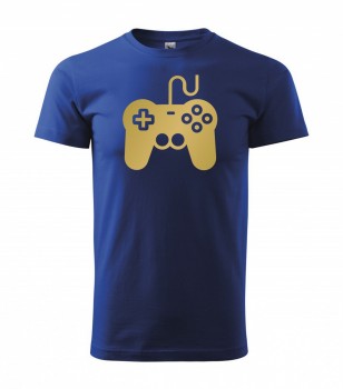 Tričko pro hráče H01 královská modrá se zlatým potiskem XL pánské