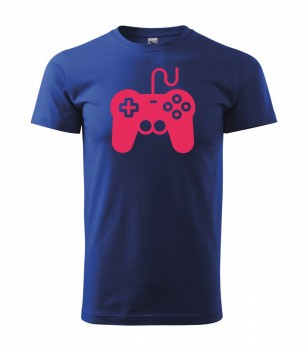 Tričko pro hráče H01 královská modrá s růžovým potiskem XXL pánské