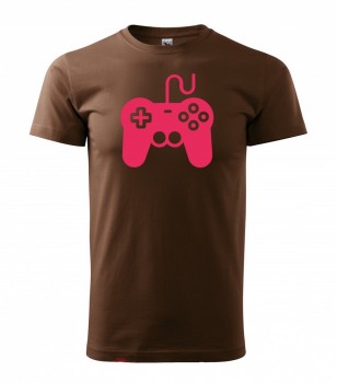 Tričko pro hráče H01 hnědé s růžovým potiskem XL pánské