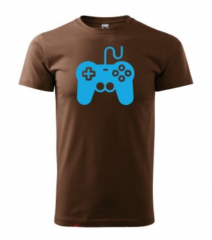 Tričko pro hráče H01 hnědé se sv. modým potiskem XL pánské