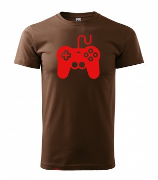 Tričko pro hráče H01 hnědé s červeným potiskem XXL pánské