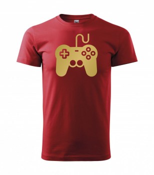 Tričko pro hráče H01 červené se zlatýmpotiskem XL pánské