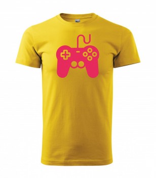 Tričko pro hráče H01 žluté s růžovým potiskem XL pánské