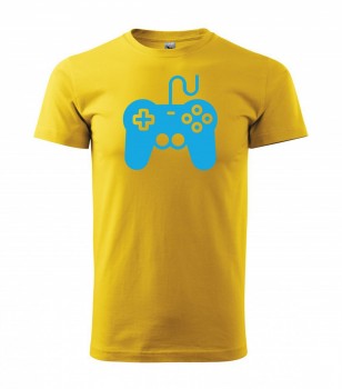 Tričko pro hráče H01 žluté se sv. modrým potiskem L pánské