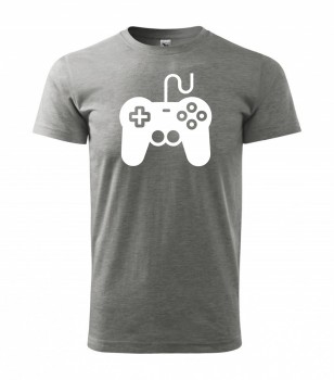 Tričko pro hráče H01 šedé s bílým potiskem XL pánské