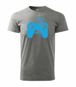 Tričko pro hráče H01 šedé se sv. modrý potiskem XL pánské