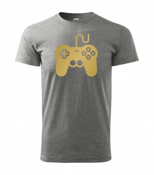 Tričko pro hráče H01 šedé se zlatým potiskem XL pánské