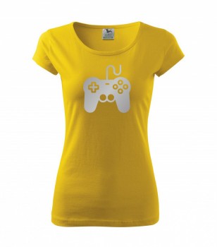 Tričko pro hráče H01 žluté se stříbrným potiskem dámské XXL dámské