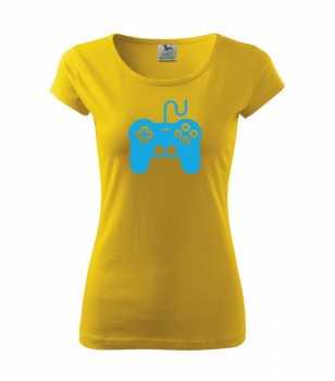 Tričko pro hráče H01 žluté se sv. modrým potiskem dámské XS dámské