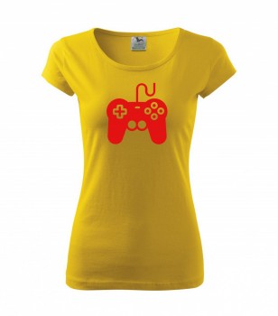 Tričko pro hráče H01 žluté s červeným potiskem dámské XS dámské