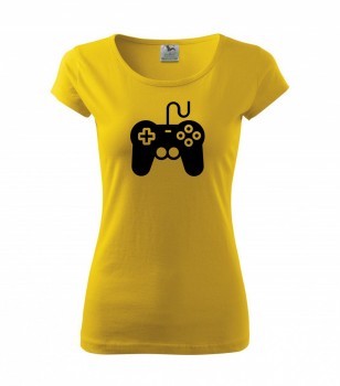 Tričko pro hráče H01 žluté s černým potiskem dámské S dámské