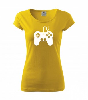 Tričko pro hráče H01 žluté s bílým potiskem dámské L dámské