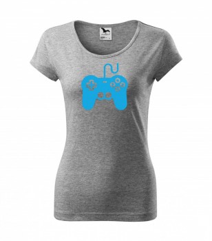 Tričko pro hráče H01 šedé se sv. modrý potiskem dámské XS dámské