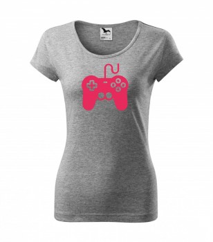 Tričko pro hráče H01 šedé s růžovým potiskem dámské L dámské