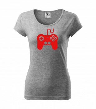 Tričko pro hráče H01 šedé s červeným potiskem XL dámské