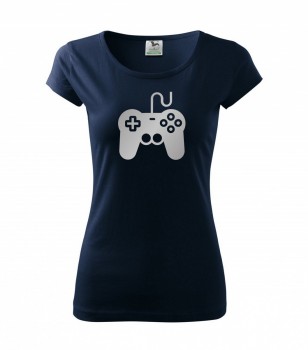 Tričko pro hráče H01 námořní modrá se stříbrným potiskem dámské XXL dámské