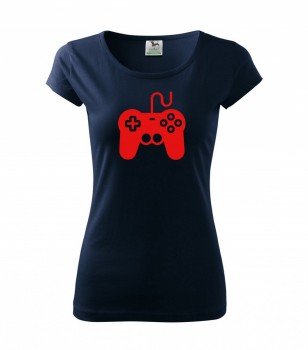 Tričko pro hráče H01 námořní modrá s červeným potiskem dámské XL dámské