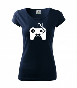 Tričko pro hráče H01 námořní modrá s bílým potiskem dámské XL dámské
