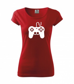 Tričko pro hráče H01 červené s bílým potiskem dámské