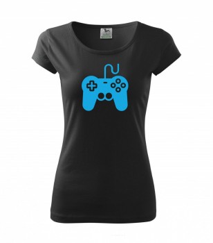 Tričko pro hráče H01 černé se sv. modrým potiskem dámské XS dámské