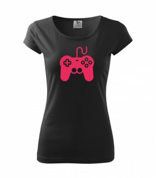 Tričko pro hráče H01 černé s růžovým potiskem dámské L dámské