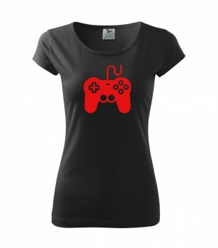 Tričko pro hráče H01 černé s červeným potiskem dámské XL dámské