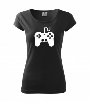 Tričko pro hráče H01 černé s bílým potiskem XL dámské