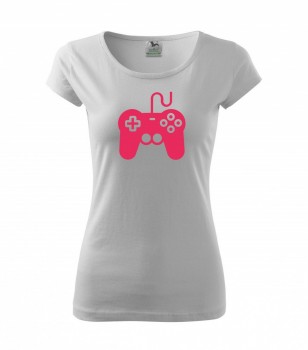 Tričko pro hráče H01 bílé s růžovým potiskem dámské