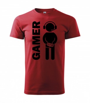 Tričko pro hráče H02 červené s černým potiskem XL pánské