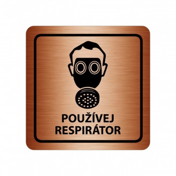 Piktogram Používej respirátor bronz