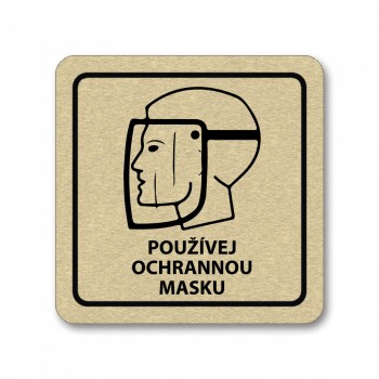 Piktogram Používej ochrannou masku zlato