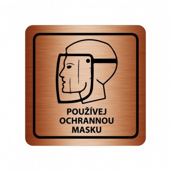Piktogram Používej ochrannou masku bronz
