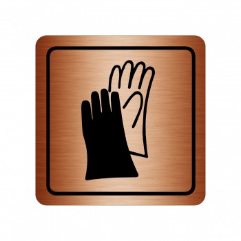 Piktogram Ochranné rukavice bronz
