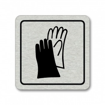 Piktogram Ochranné rukavice stříbro