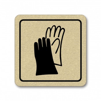 Piktogram Ochranné rukavice zlato