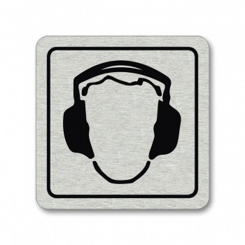 Piktogram Ochranné sluchátka stříbro
