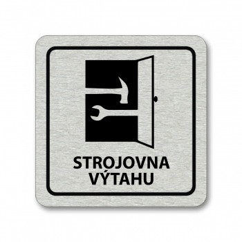 Piktogram Strojovna výtahu stříbro