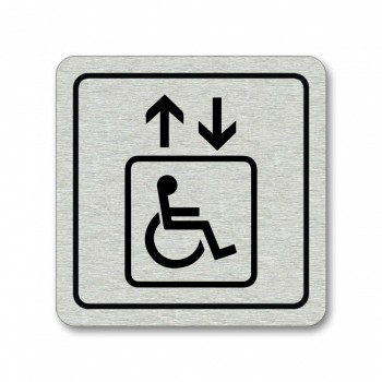 Piktogram Výtah pro invalidy stříbro