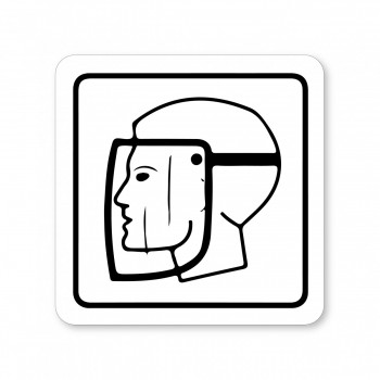 Piktogram Ochranná maska bílý hliník