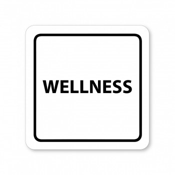 Piktogram wellness bílý hliník