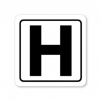 Piktogram Hydrant bílý hliník
