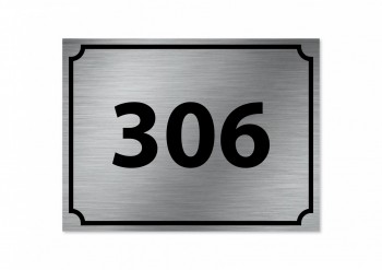Domovní číslo DS04 stříbro